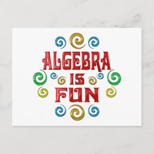 Cartão Postal Álgebra é DIVERTIDA