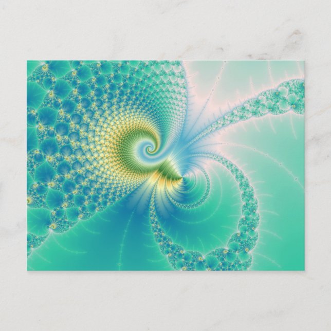 Cartão Postal Algo Fishy - Arte Fractal (Frente)
