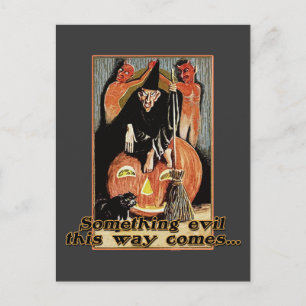 Cartão Postal Algo Mau Deste Modo Vem Camisetas De Halloween