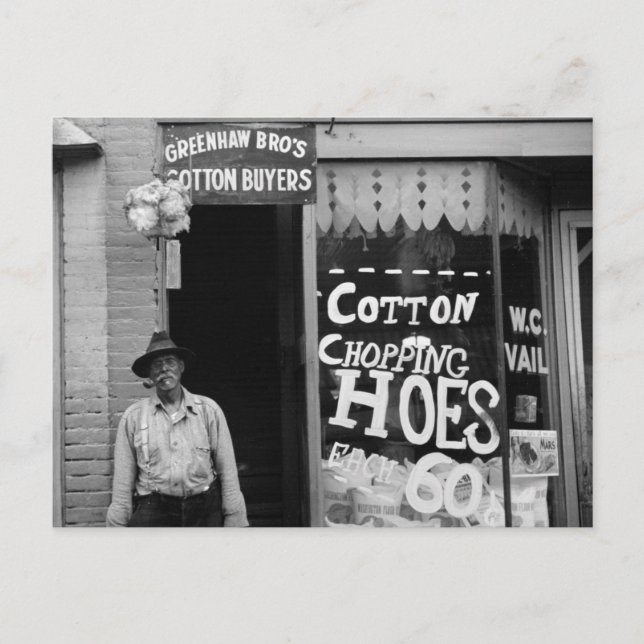 Cartão Postal Algodão Chopping Hoes, 1930 (Frente)