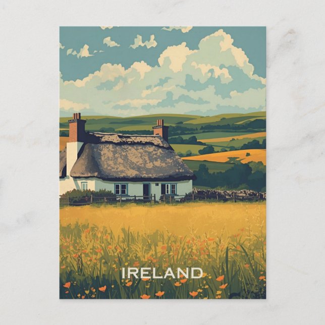 Cartão Postal Algodão da Irlanda (Frente)