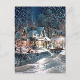 Cartão Postal Algodão de inverno de Natal