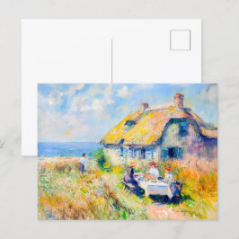 Cartão Postal Algodão do Mar Impressionista Trabalho de arte