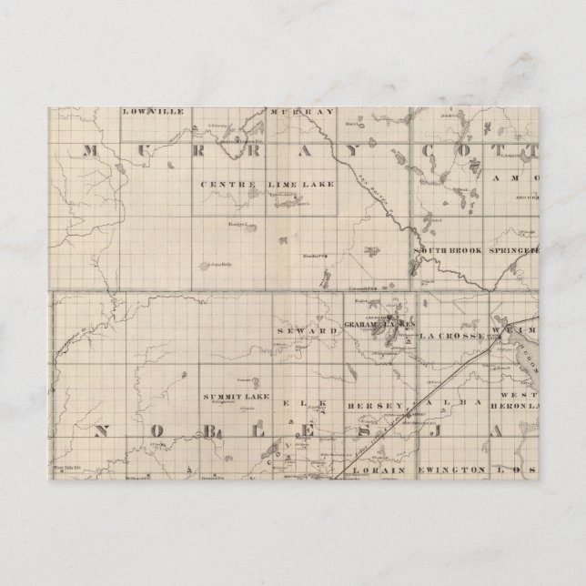 Cartão Postal Algodão, Murray, Condado de Pipestone, Minnesota (Frente)