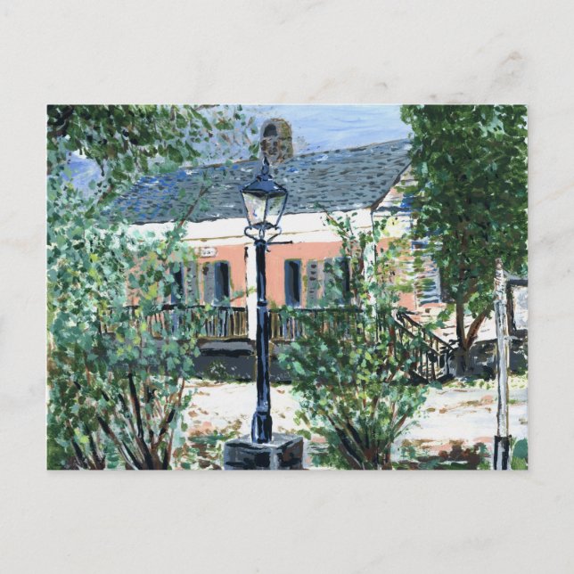 Cartão Postal Algodão rosa no rio (Frente)