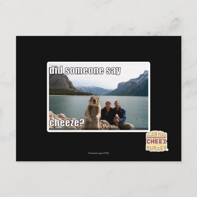 Cartão Postal Alguém disse "Cheeze"? (Frente)