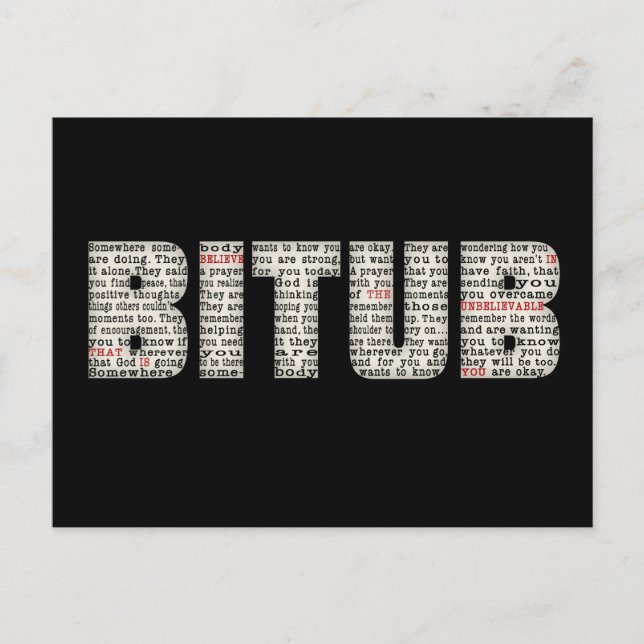 Cartão Postal Alguém em algum lugar (BITUB) (Frente)