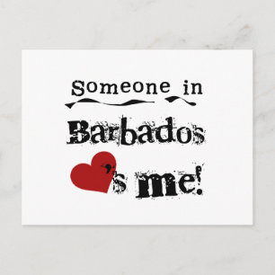 Cartão Postal Alguém Em Barbados Me Ama
