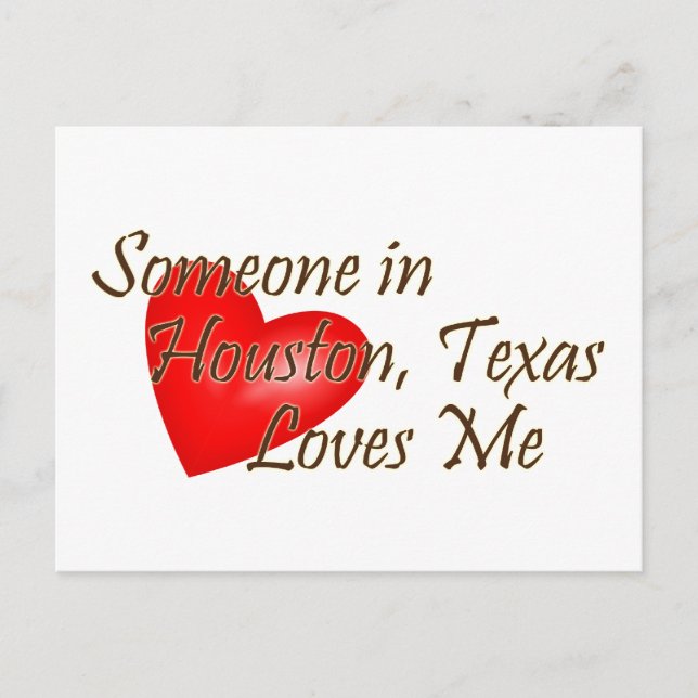 Cartão Postal Alguém em Houston me ama (Frente)