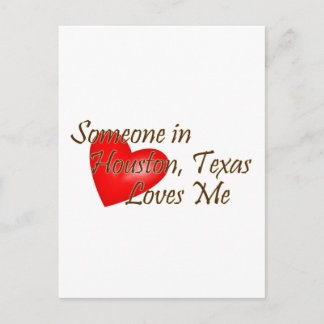 Cartão Postal Alguém em Houston me ama
