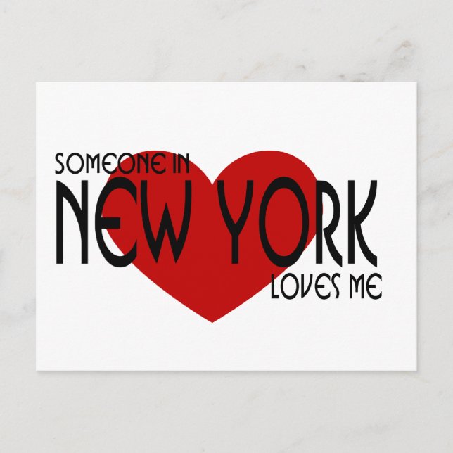 Cartão Postal Alguém em Nova York me ama (Frente)