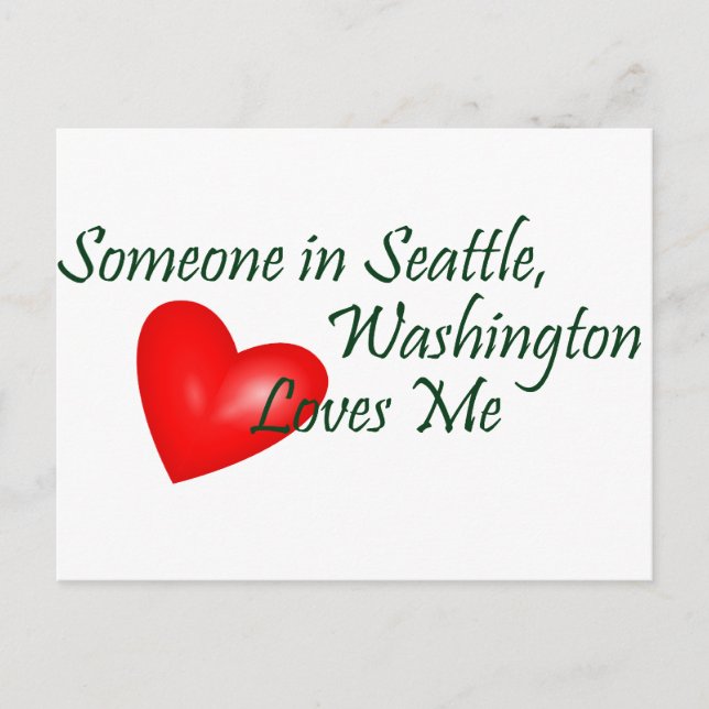 Cartão Postal Alguém Em Seattle Me Ama (Frente)