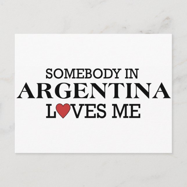 Cartão Postal Alguém Na Argentina (Frente)