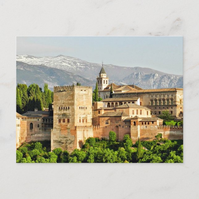 Cartão Postal Alhambra, Granada, Andaluzia, Espanha (Frente)