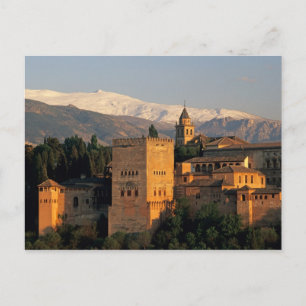 Cartão Postal Alhambra; Granada; Andaluzia, Espanha, Serra
