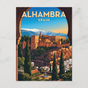 Cartão Postal Alhambra, Granada Espanha