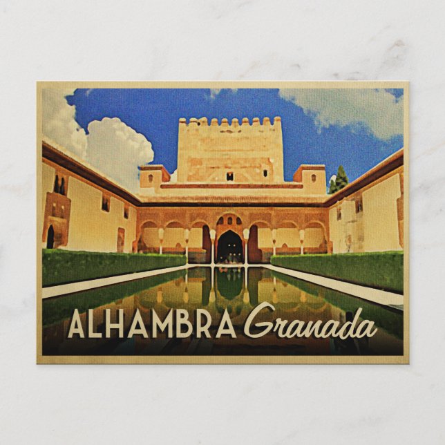 Cartão Postal Alhambra Granada Espanha (Frente)