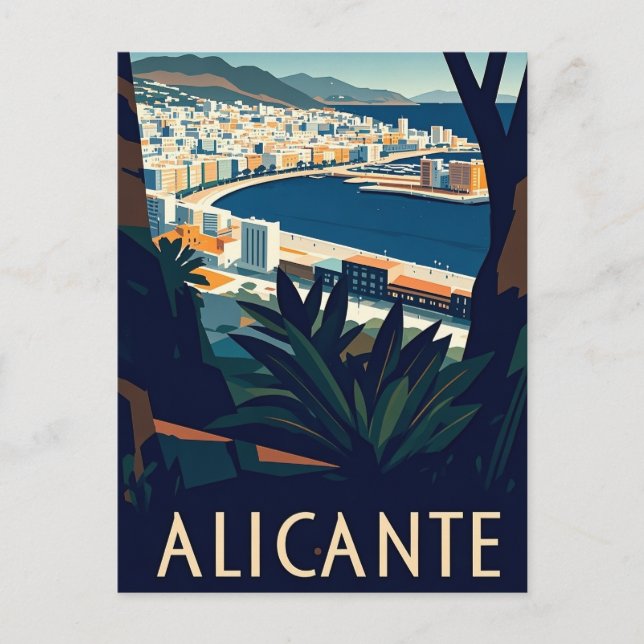 Cartão Postal Alicante Espanha (Frente)