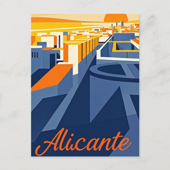 Cartão Postal Alicante Espanha (Frente)