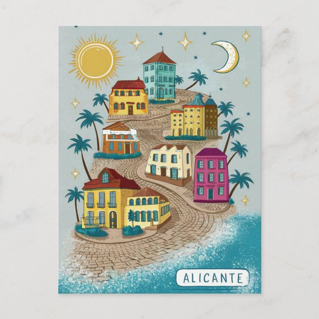 Cartão Postal Alicante Espanha (Frente)