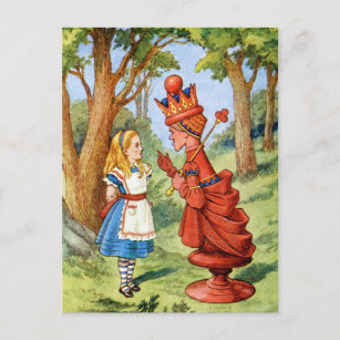 CARTÃO POSTAL ALICE AND THE RED QUEEN