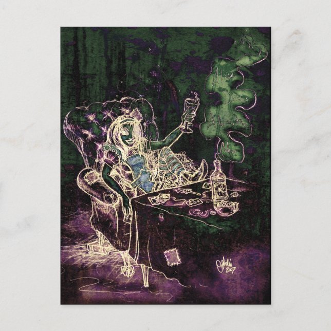 Cartão Postal Alice Bebe Absinthe Now (negativo) (Frente)