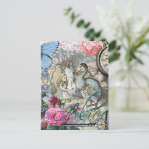 Cartão Postal Alice Classic Wonderland Dodô Arte Tenniel