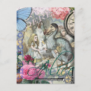 Cartão Postal Alice Classic Wonderland Dodo Arte Tenniel