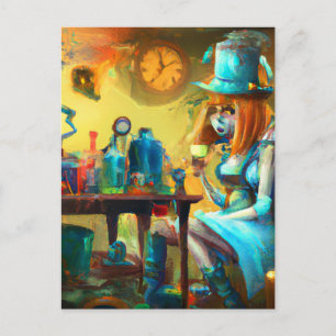 Cartão Postal Alice Colorida no Cartaz Apotecário