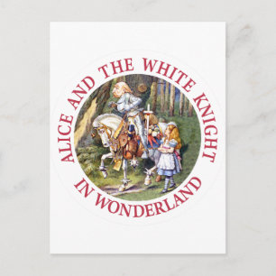 Cartão Postal Alice Conhece o Cavaleiro Branco em Wonderland