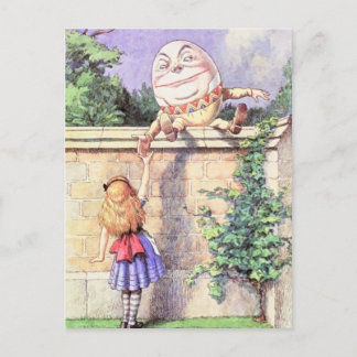 Cartão Postal Alice & cor de Humpty