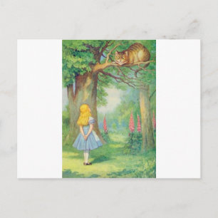 Cartão Postal Alice e a cor do gato Cheshire