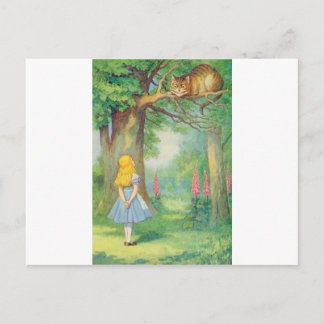 Cartão Postal Alice e a cor do gato Cheshire