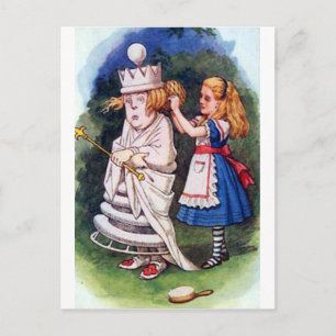 Cartão Postal Alice e a Rainha Branca