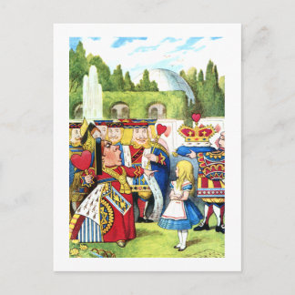 CARTÃO POSTAL ALICE E A RAINHA DOS CORAÇÕES
