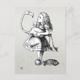 Cartão Postal Alice e Flamingo