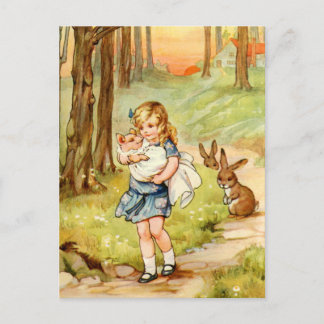 Cartão Postal Alice e o Bebê Porco na Terra das Maravilhas