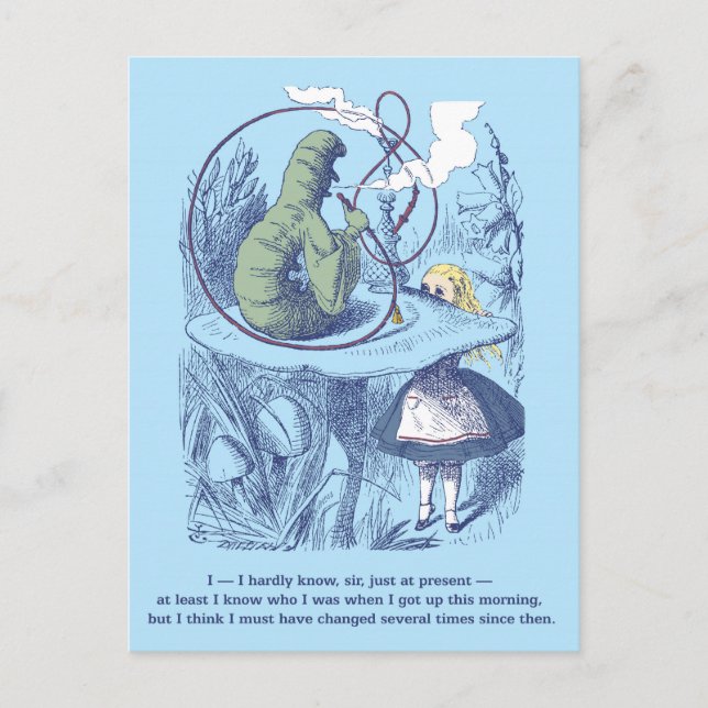 Cartão Postal Alice e o Cartão-postal das lagartas (Frente)