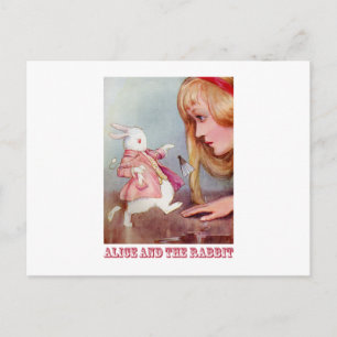 Cartão Postal Alice e o Coelho Branco