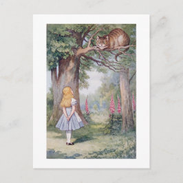 Cartão Postal Alice e o Gato de Cheshire,