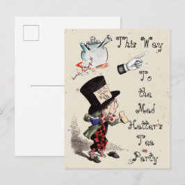 Cartão Postal Alice - Festa de Chá do Chapeleiro Louco 1865
