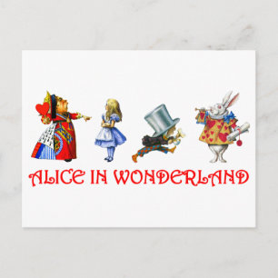 CARTÃO POSTAL ALICE IN WONDERLAND