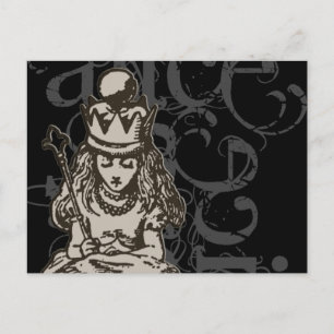 Cartão Postal Alice In Wonderland Queen Alice Grunge (Solteiro)