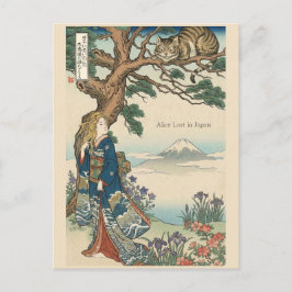 Cartão Postal Alice Lost in Japan | Ukiyo-e Mad Journey