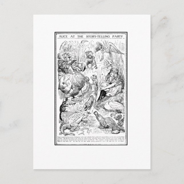 Cartão Postal Alice na Festa de Histórias (Frente)