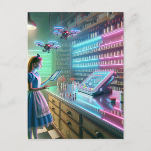 Cartão Postal Alice no Apotário da Fantasia