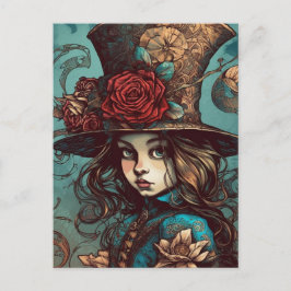 Cartão Postal Alice no melhor chapéu