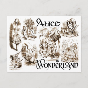 Cartão Postal Alice no País das Maravilhas