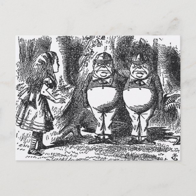 Cartão Postal Alice no país das maravilhas (Frente)