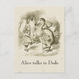 Cartão Postal Alice no País das Maravilhas - Alice fala com Dodo